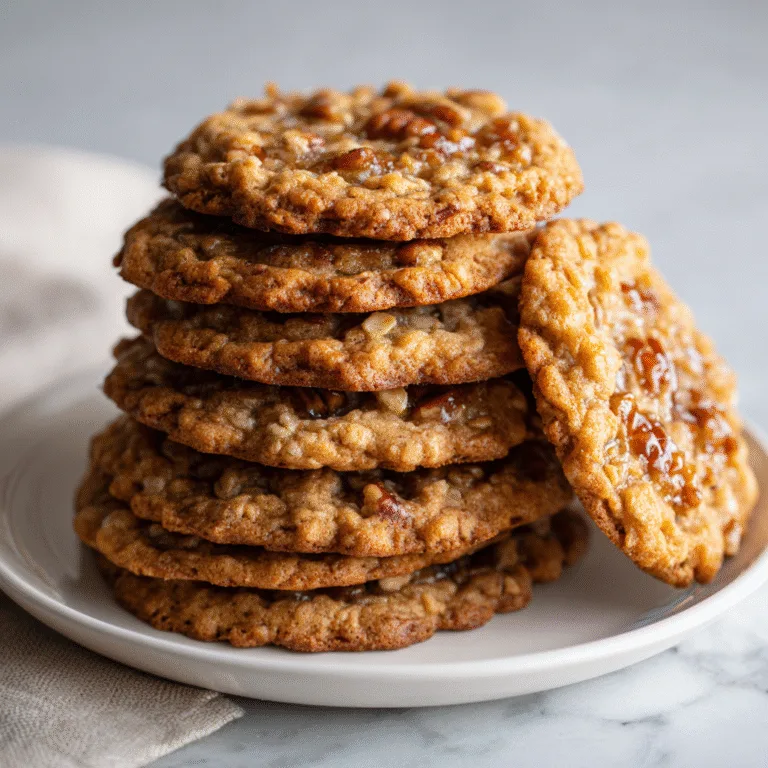 Bakery-Style Pecan Pie Oatmeal Cookies