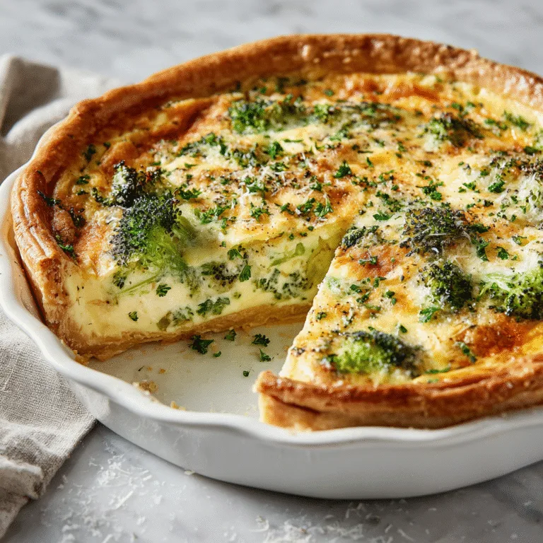 Broccoli and Cheese Quiche (Easy Brunch Recipe)