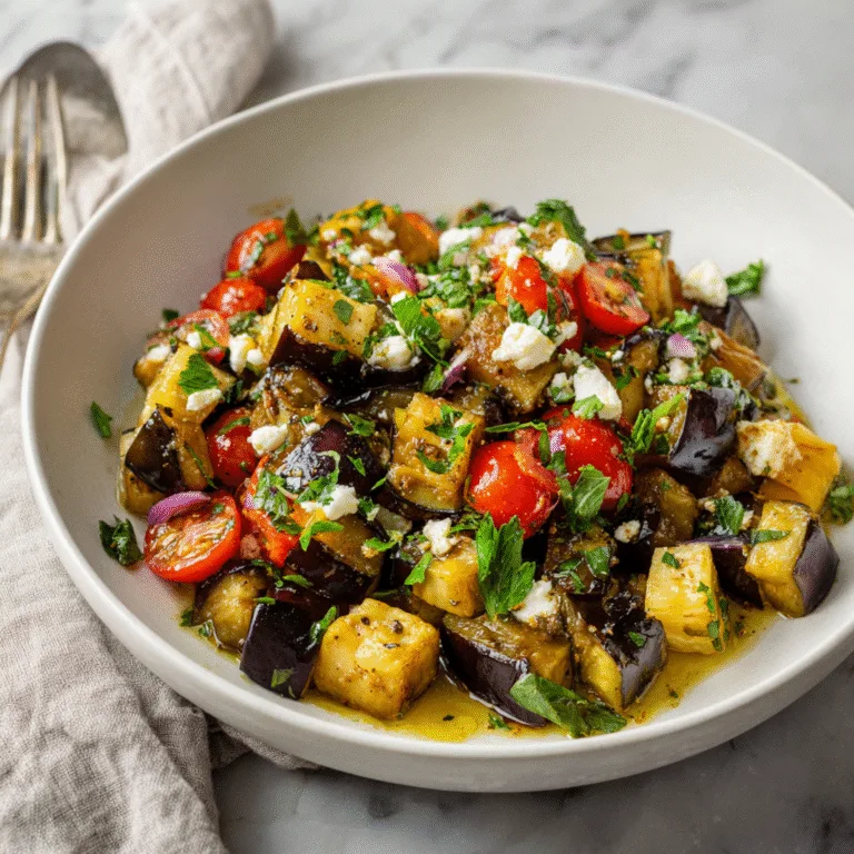 Roasted Mediterranean Eggplant Salad (Fresh & Flavorful)