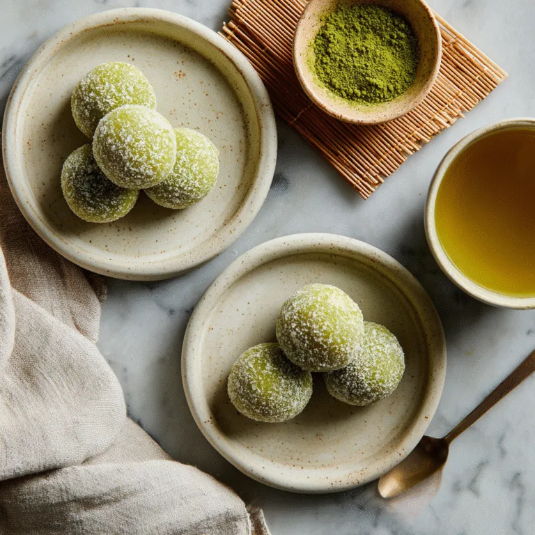 Chewy Matcha Mochi Bites (Soft, Sweet & Irresistibly Chewy Treat)
