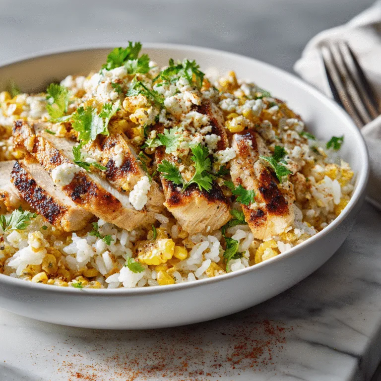 Street Corn Chicken Rice Bowl (High-Protein & Ready in 30 Minutes)