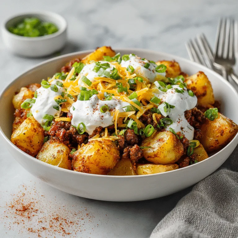 Loaded Potato Taco Bowl (Crispy, High-Protein Dinner)