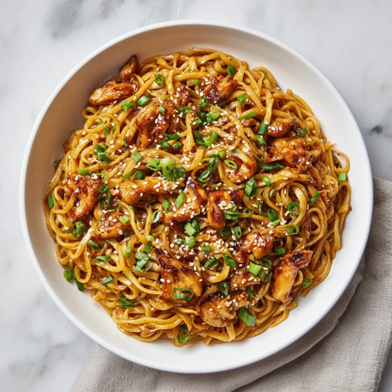 Sticky Garlic Chicken Noodles (High-Protein & Better Than Takeout)