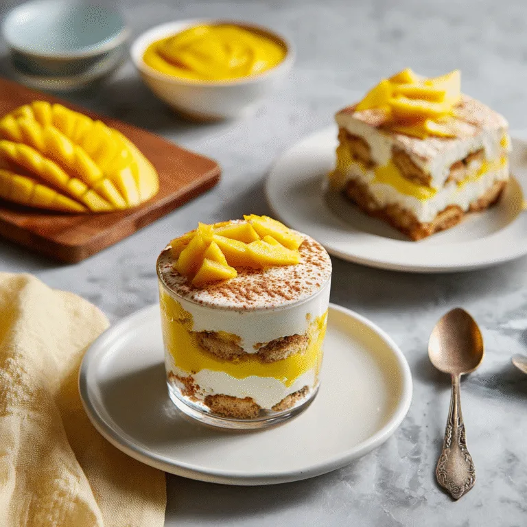 Mango Tiramisu (Eggless & Dairy-Free)