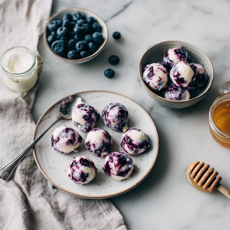 Blueberry Swirl Yogurt Bites