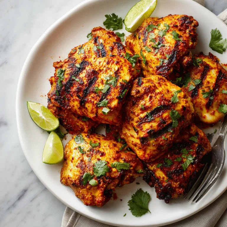 Sazon Grilled Chicken Thighs – Juicy, Smoky, and Bursting with Latin Flavor