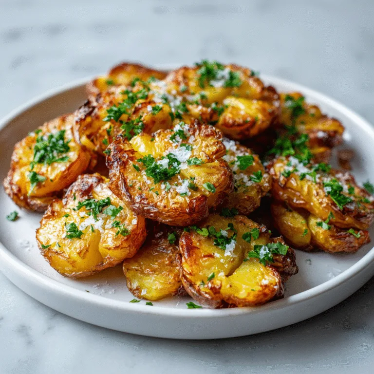 Crispy Smashed Potatoes – The Ultimate Crunchy Roasted Potato Recipe