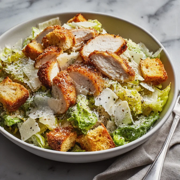 Crispy Chicken Caesar Salad – Crunchy, Creamy & Completely Addictive