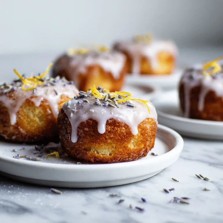 Mini Lemon Cakes with Lavender Glaze – Elegant, Delicate & Irresistible!