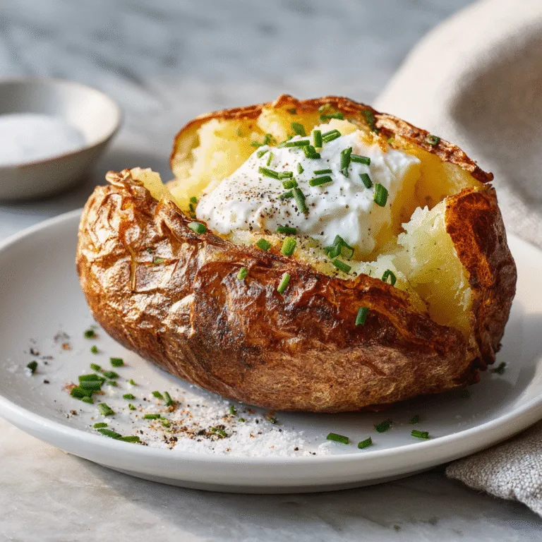The Perfect Baked Potato (Crispy Skin & Fluffy Inside!)
