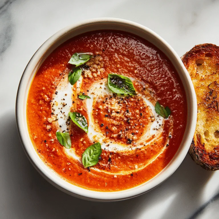 Roasted Tomato Soup with Gruyère Toasts (Rich, Cozy & Better Than Canned)