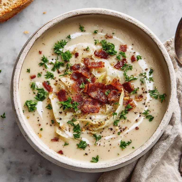 Creamy Irish Potato Soup with Bacon and Cabbage (Hearty, Cozy & Traditional Comfort Food)