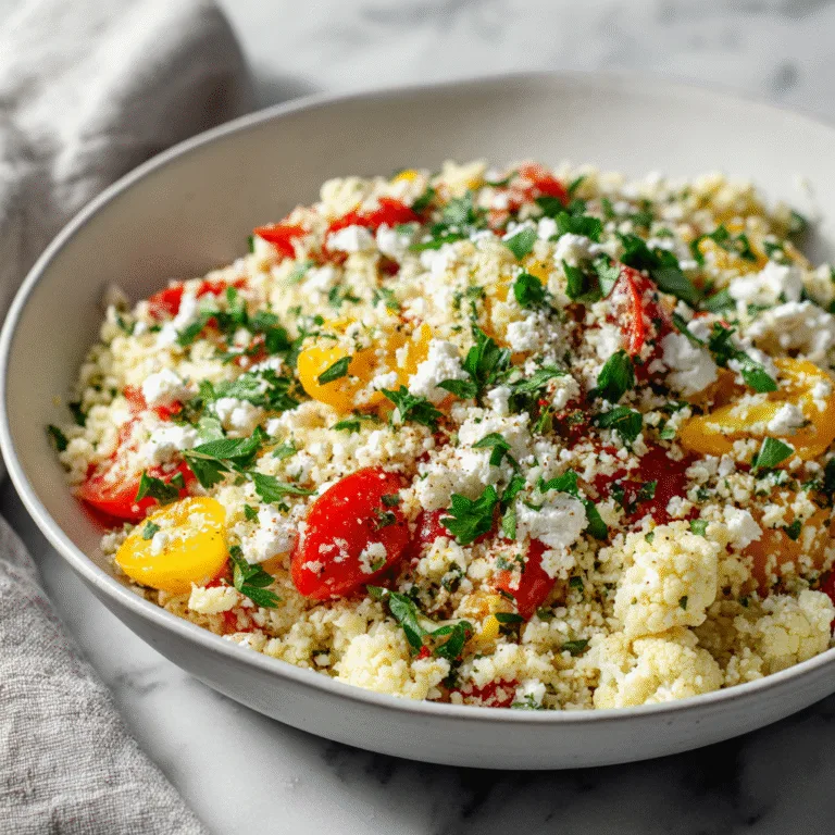 Easy Mediterranean Cauliflower Rice Skillet (Healthy One-Pan Meal)