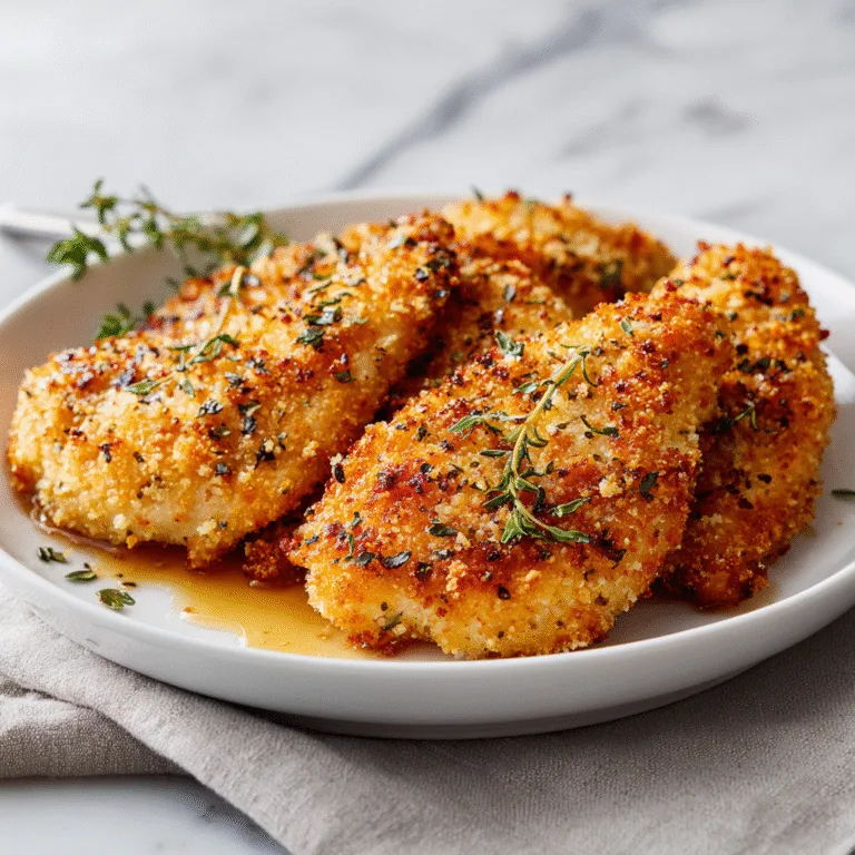 Baked Panko Crusted Chicken with Honey Drizzle (Crispy, Juicy & Perfectly Sweet)