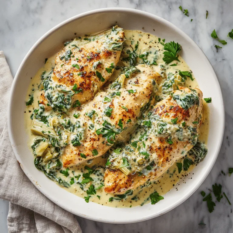 Creamy Spinach Artichoke Chicken (Easy & High-Protein Dinner)