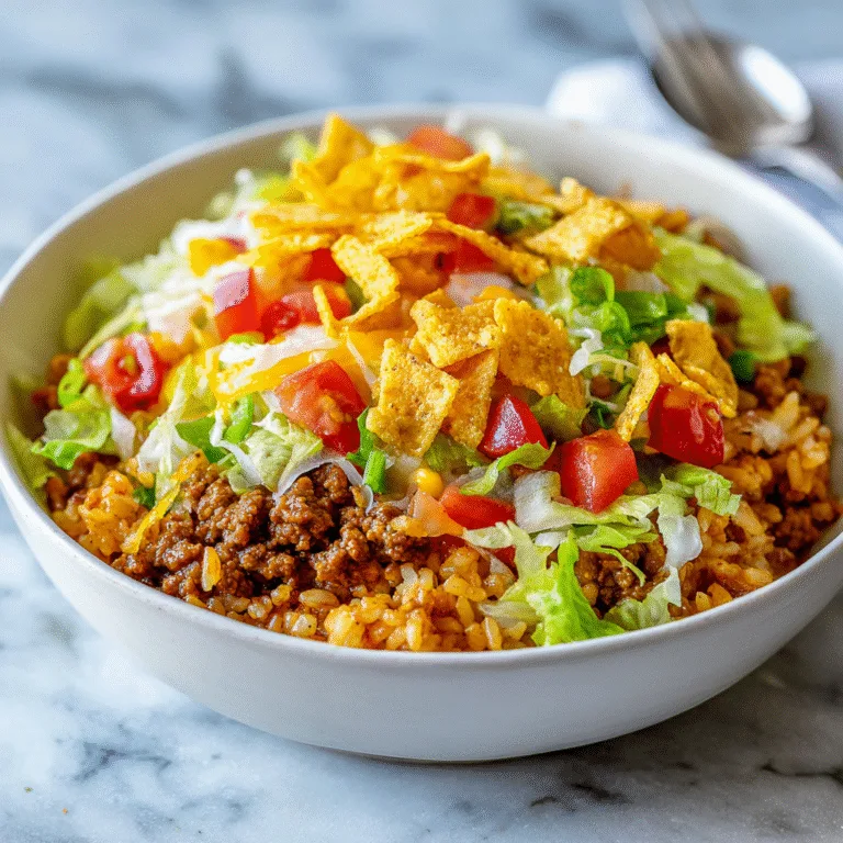 Taco Rice Bowl with Doritos (Quick & Flavor-Packed Dinner)