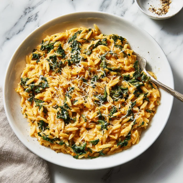 Creamy Butternut Squash Orzo with Kale (One-Pot Fall Dinner)