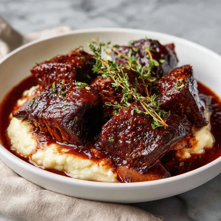 Red Wine Braised Short Ribs (Fall-Apart Tender & Restaurant-Worthy)