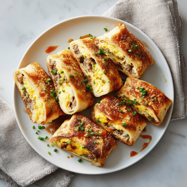 Sausage Egg Breakfast Roll-Ups (Quick & Easy Morning Favorite)