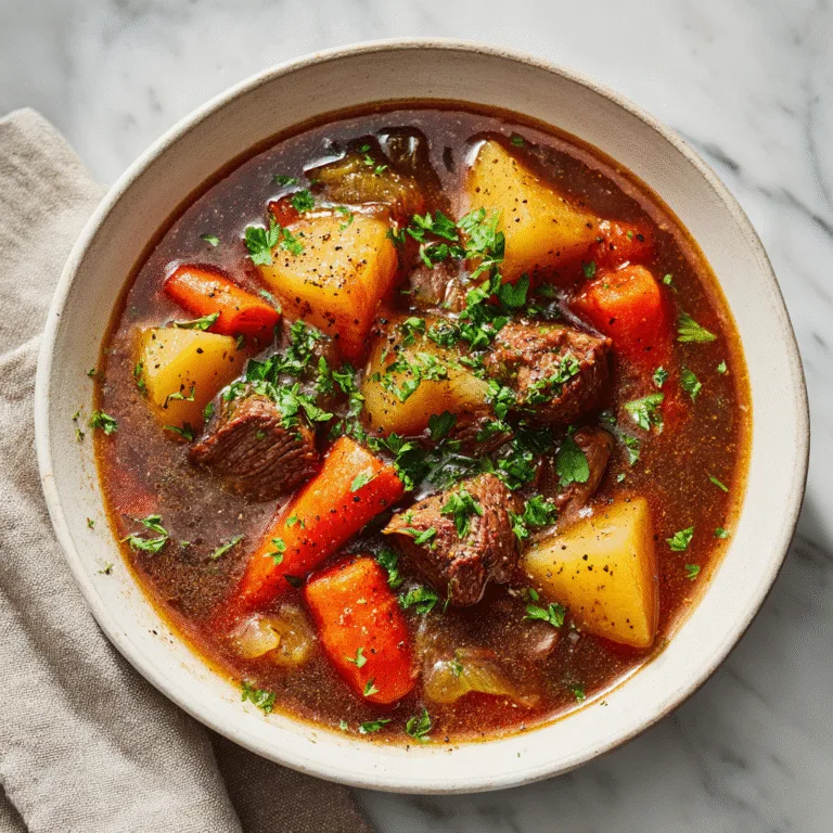 Slow Cooker Poor Man’s Stew – A Cozy, Budget-Friendly Classic