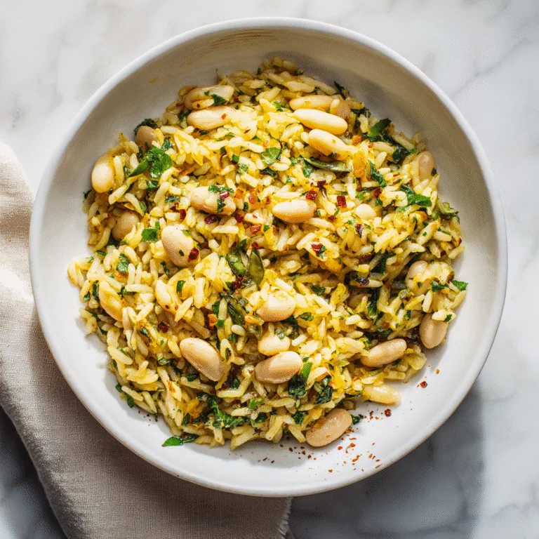 Mediterranean Rice and Beans (Healthy, Flavorful & One-Pot Easy)