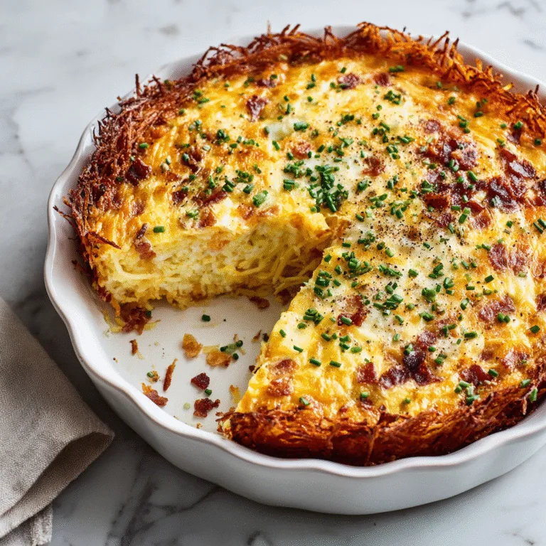 Hash Brown Crust Bacon and Cheddar Quiche (Crispy, Cheesy & Perfect for Brunch)