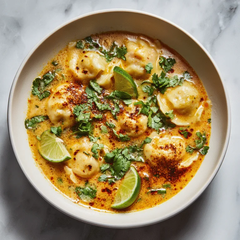 Coconut Curry Dumpling Soup (Creamy, Cozy & Flavor-Packed Comfort Bowl)