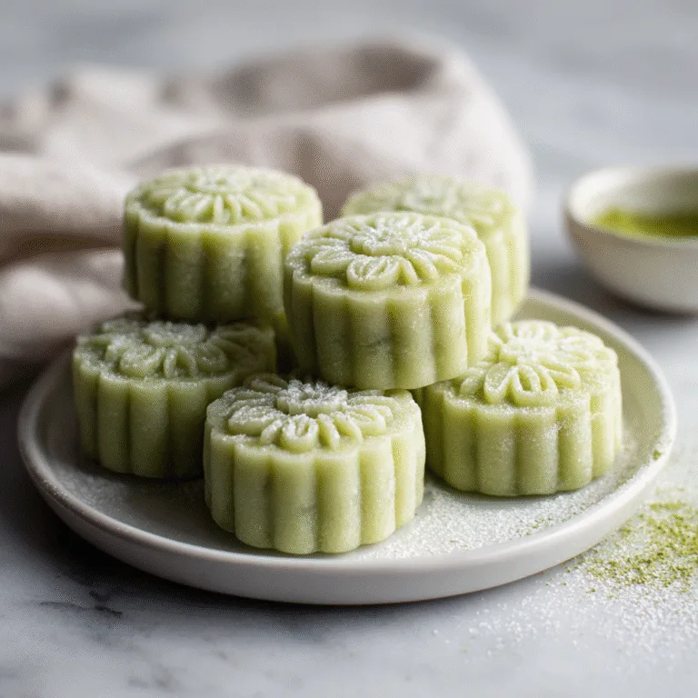 Easy Matcha Green Tea Snow Skin Mooncakes (No-Bake & Beginner-Friendly)