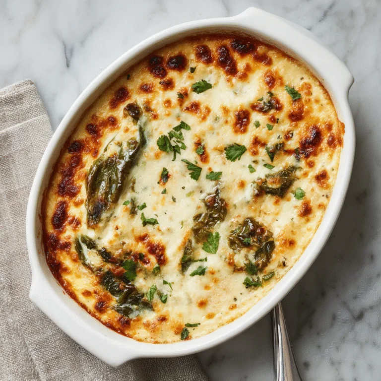 Poblano Casserole (Easy Baked Chile Relleno Casserole)
