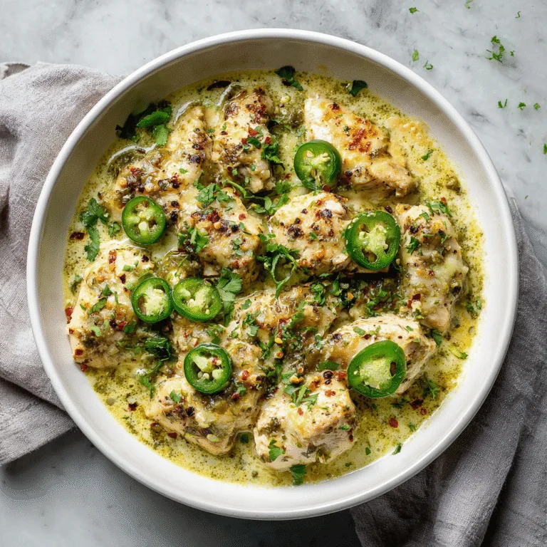One Pan Keto Green Chili Chicken (Creamy, Low-Carb & Flavor-Packed)