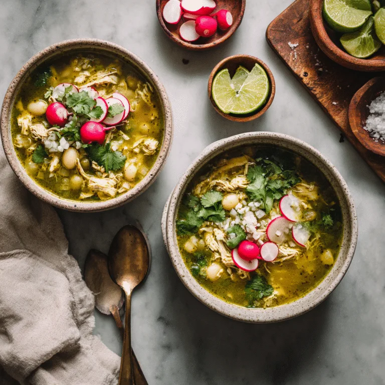 Chicken Pozole Verde (Mexican Green Pozole)
