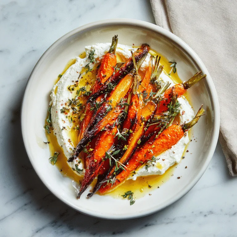 Roasted Carrots with Whipped Ricotta & Hot Honey