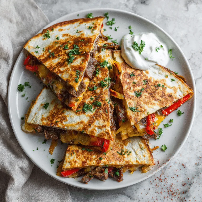 Steak Fajita Quesadillas (Quick, Cheesy & Flavor-Packed Dinner)