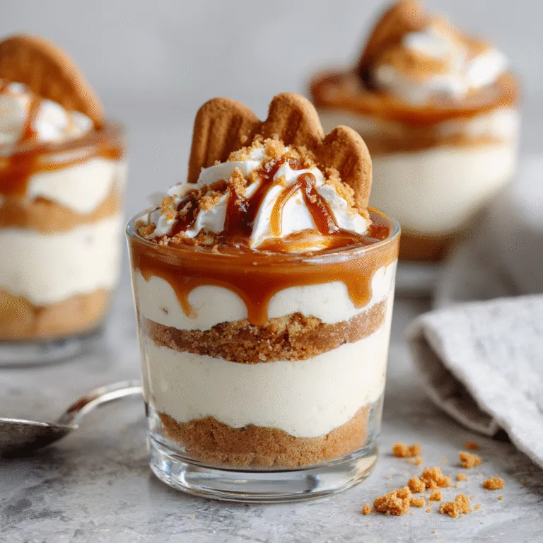 No-Bake Lotus Biscoff Cheesecake Cups (Creamy, Easy & Irresistible)