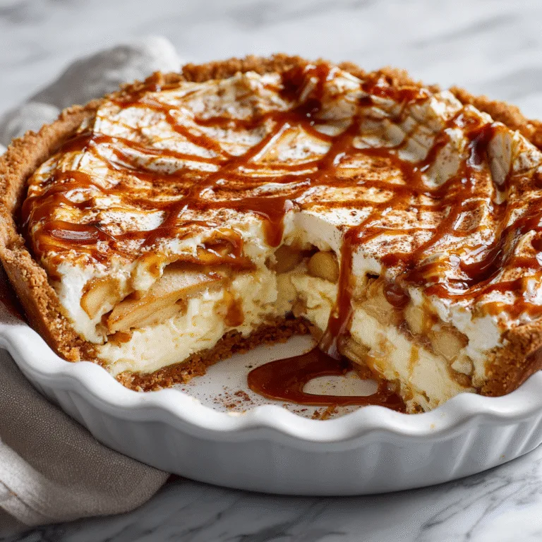 Caramel Apple Cheesecake Pie (Ultimate Fall Dessert)