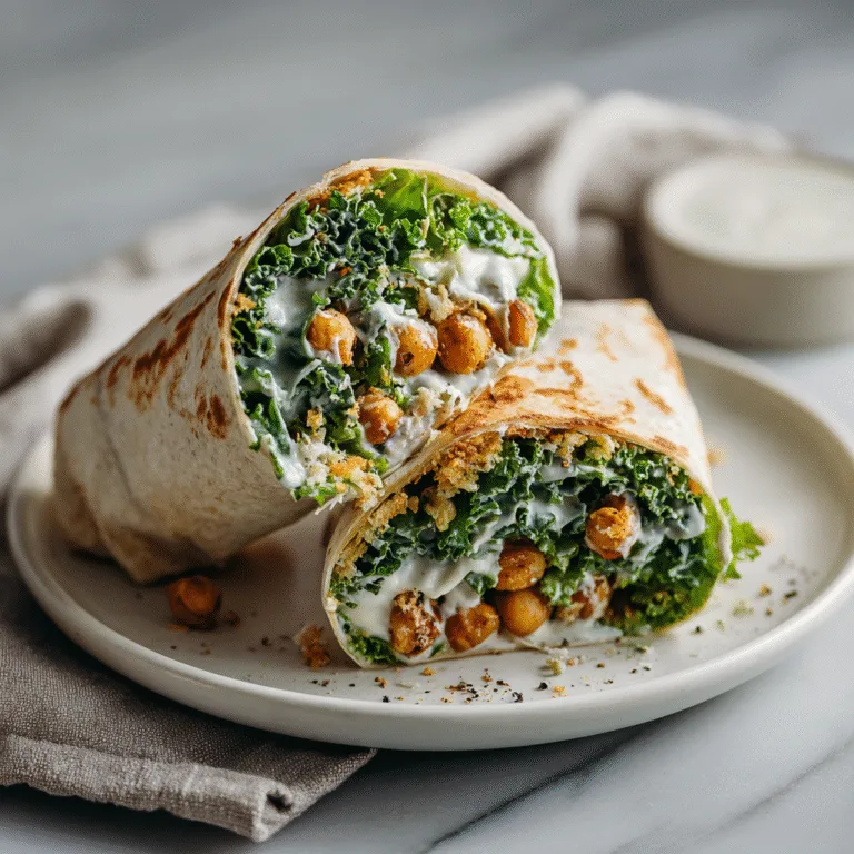 Crunchy Caesar Kale Wrap