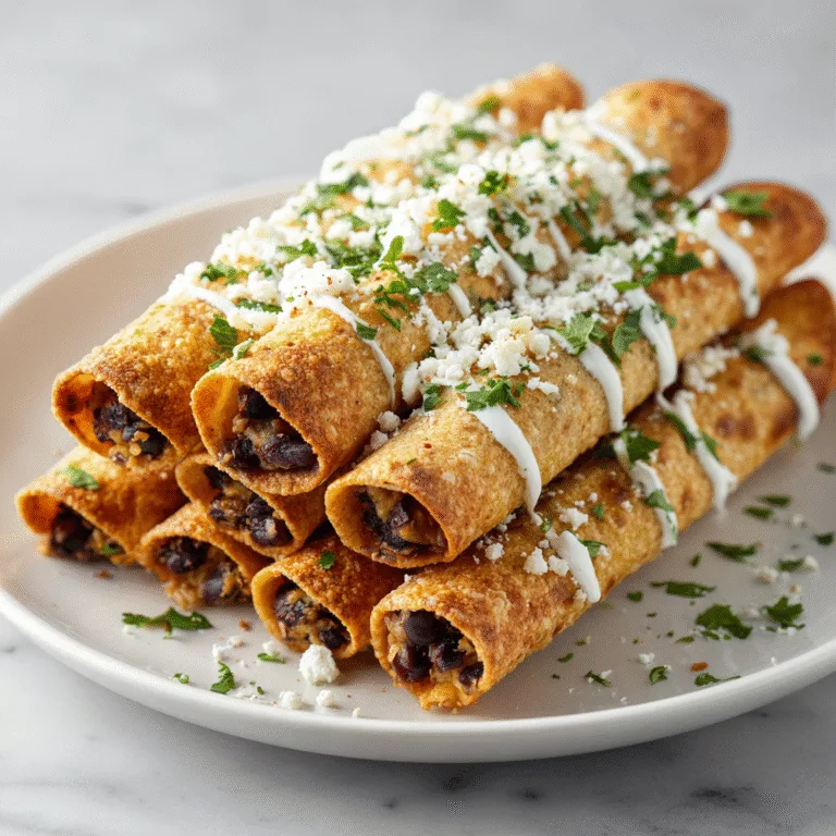 Black Bean Flautas (Taquitos) 🌮✨