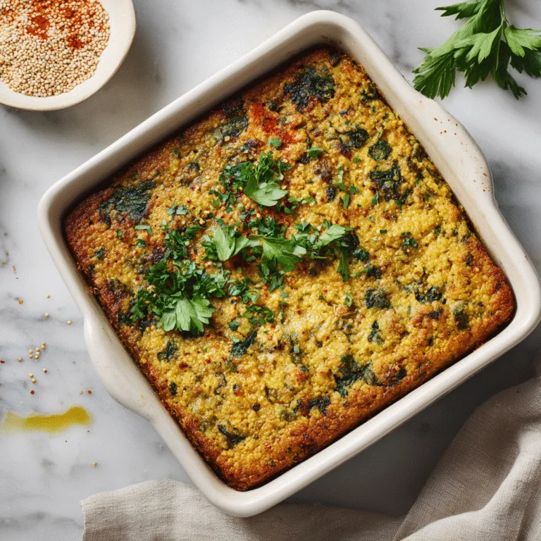 Healthy Quinoa Lentil Spinach Bake