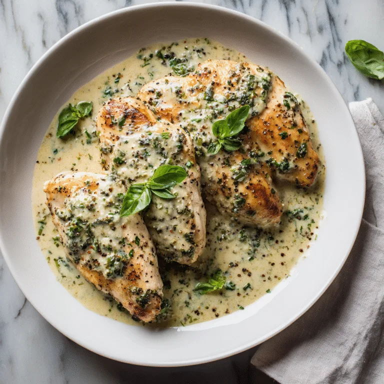 Chicken in Basil Cream Sauce: A Rich, Creamy Italian-Inspired Delight