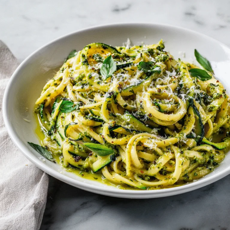 Italian Zucchini Herb Sauce Pasta