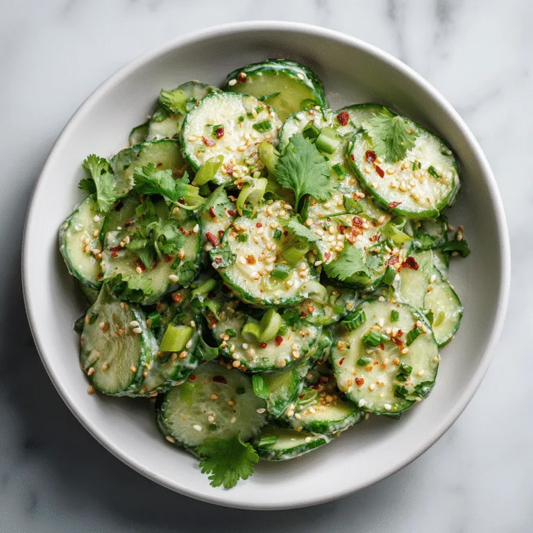 Creamy Asian Cucumber Salad Bowl: Crisp, Refreshing & Irresistibly Creamy